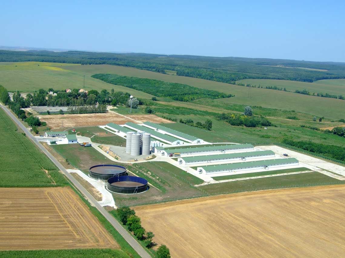 drone photo of Bonafarm group breeding farm for the DanBred case bonafarm page